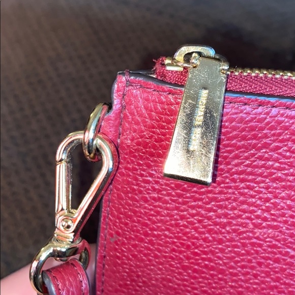 Michael Kors Dark Red Large Wristlet/ Bag - Picture 5 of 6